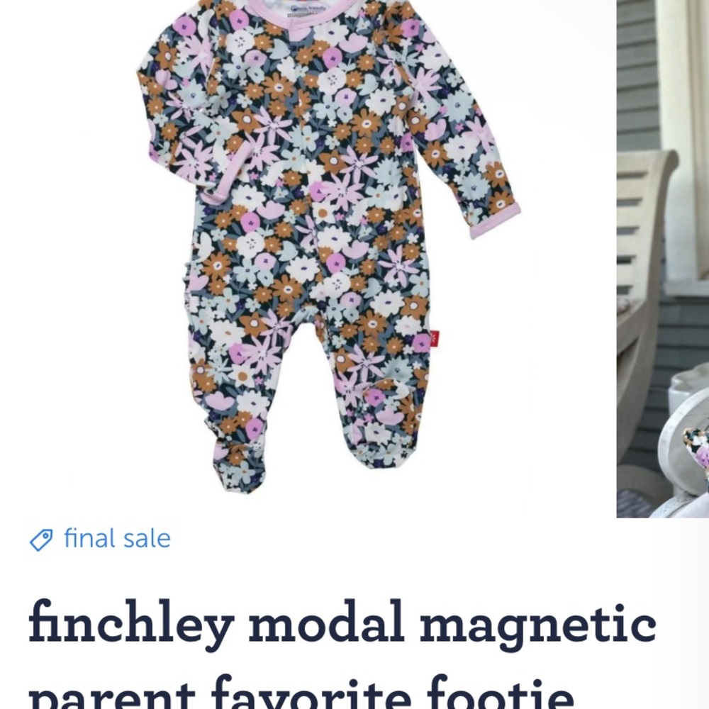 Magnetic me newborn floral girls onesie